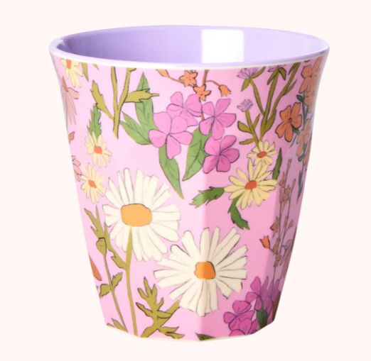 Melamine Cup with Daisy Dearest Print - Medium 250 ml