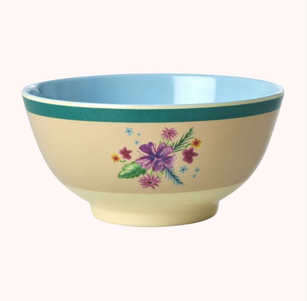 Melamine Bowl with Arda Bloom Print - Medium - 700 ml