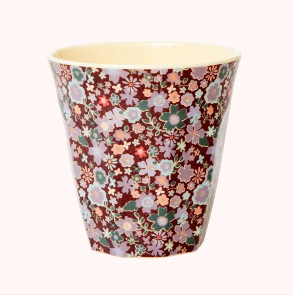 Melamine Cup with Fall Floral Print - Medium - 250 ml