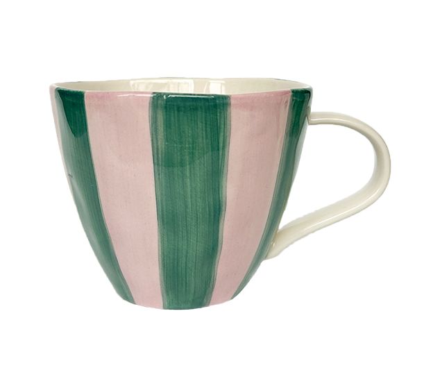 Striped Mug Purple Green