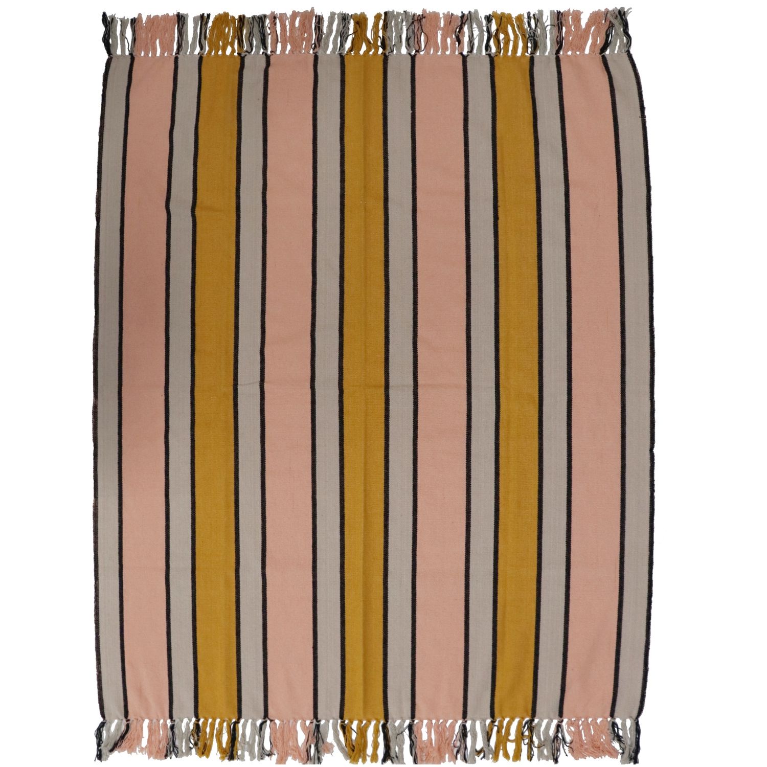 Plaid gestreept katoen 130x170cm