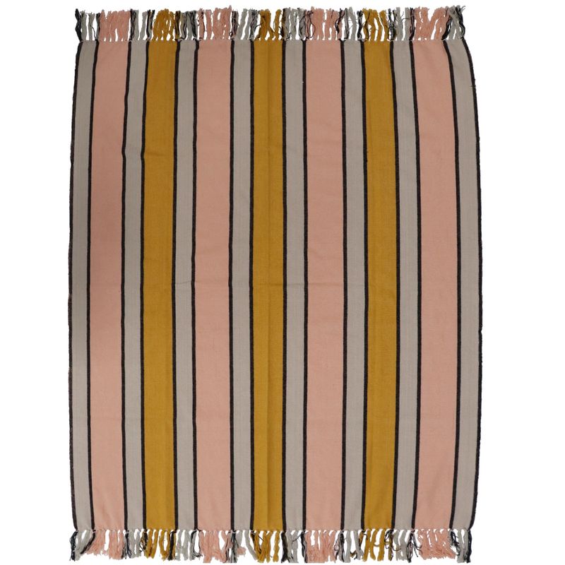 Plaid gestreept katoen 130x170cm