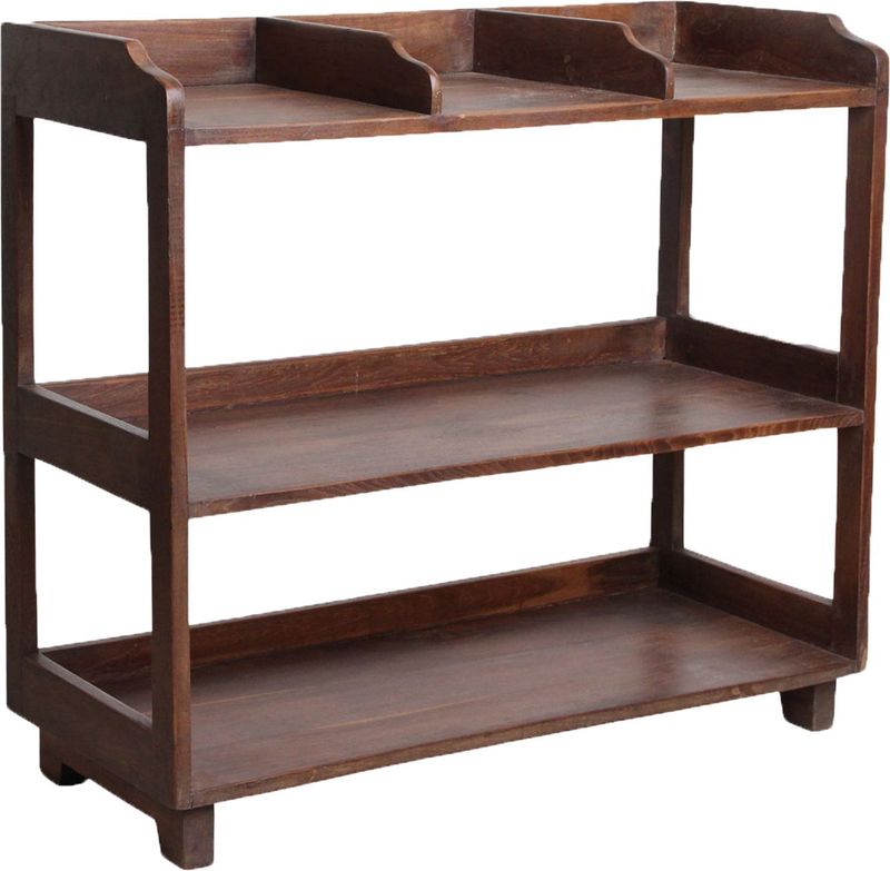 Teak shoe rack