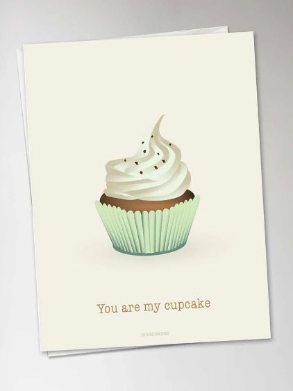 Kaart - You are my cupcake