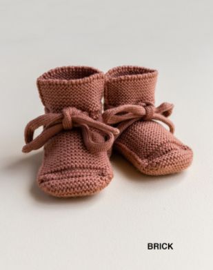 Hvid - booties 0-9 months: Brick