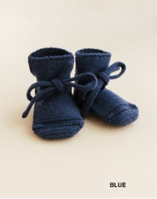 Hvid - booties 0-9 months: Blue
