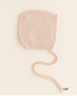 Hvid - Bonnet newborn Oat