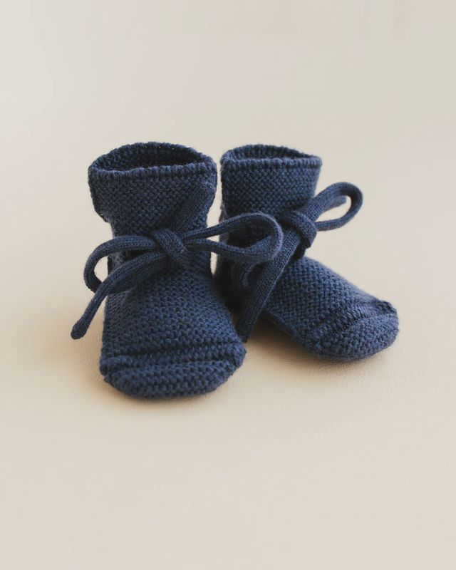 Hvid - booties 9-15 months: Blue