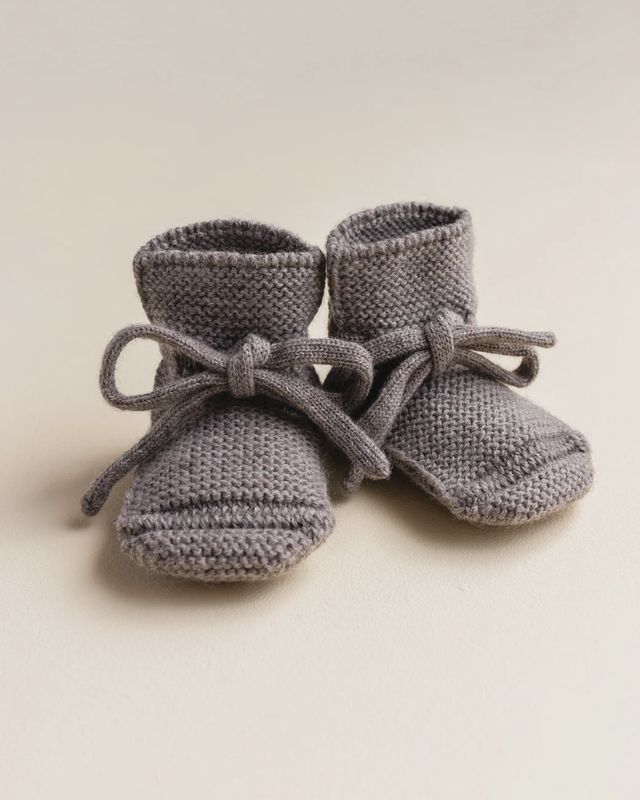 Hvid - booties 0-9 months: Otter