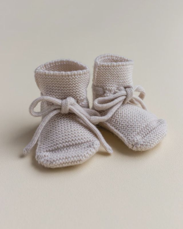 Hvid - booties 9-15 months: Cream