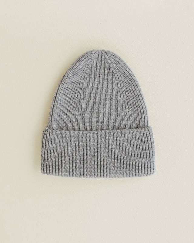 Hvid - Beanie fonzie (0-6m) Grey