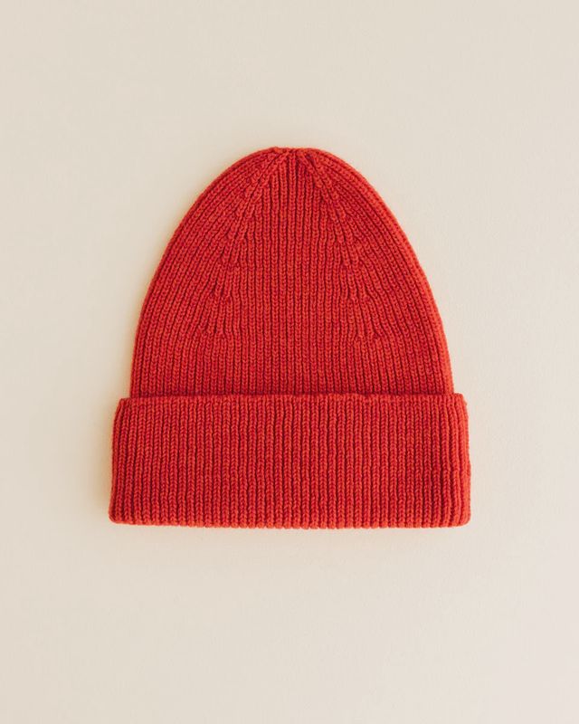 Hvid - Beanie fonzie (0-6m) Red