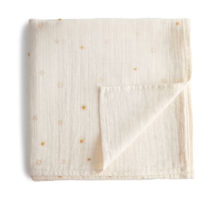 Mushie muslin swaddle - Sun