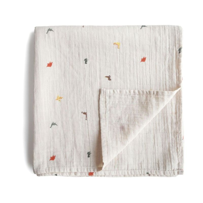 Mushie muslin swaddle - Dino