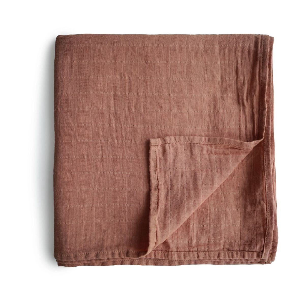 Mushie muslin swaddle - Cognac