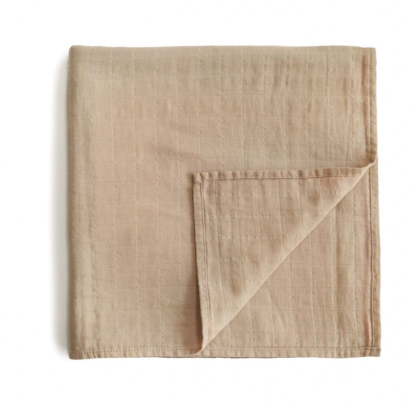 Mushie muslin swaddle - Pale taupe