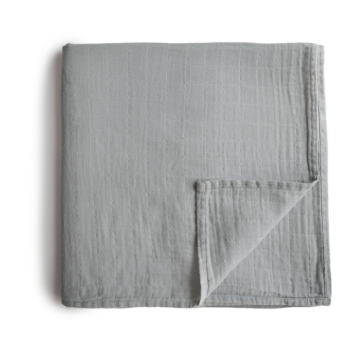 Mushie muslin swaddle - Belgian grey