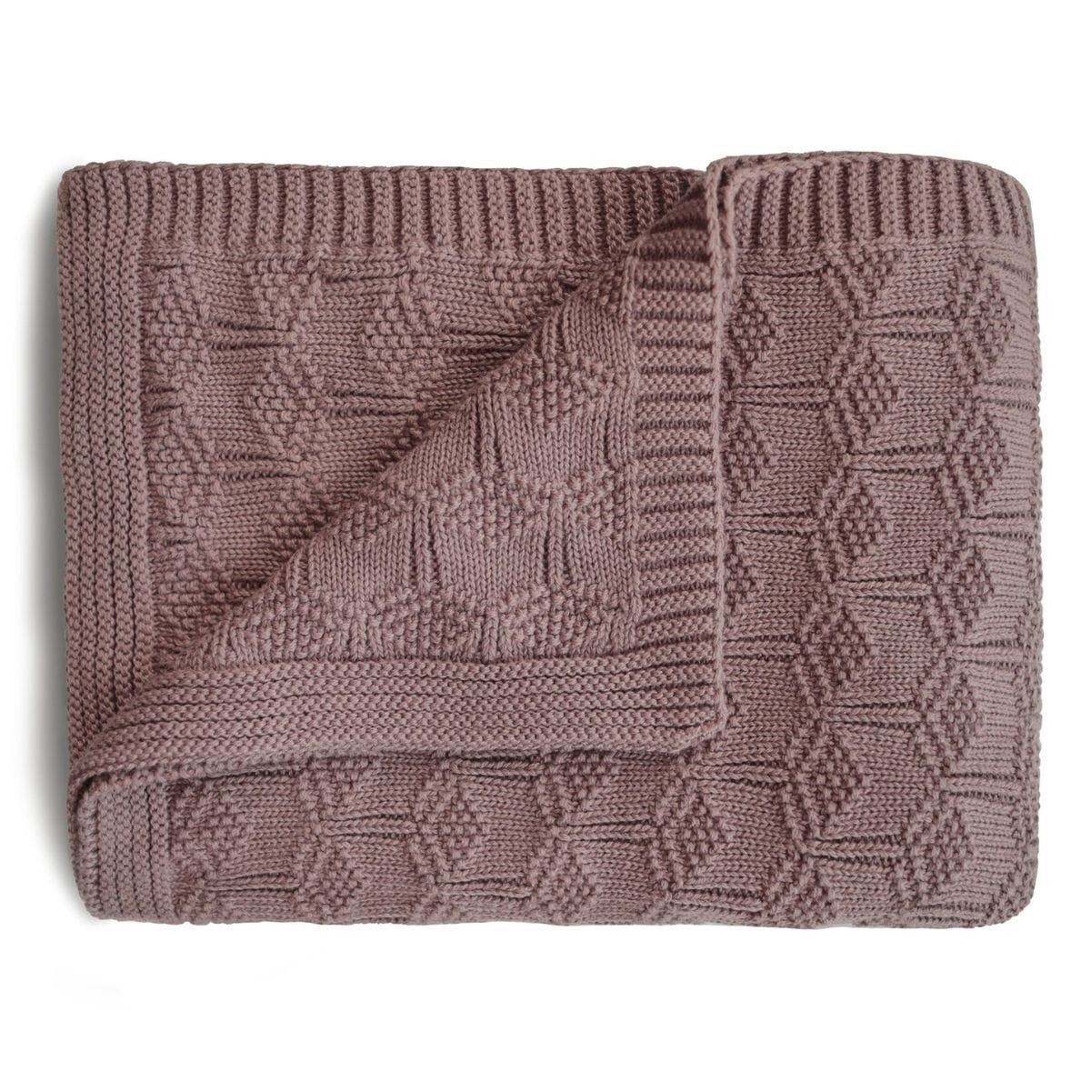 Mushie blanket honeycomb - desert rose
