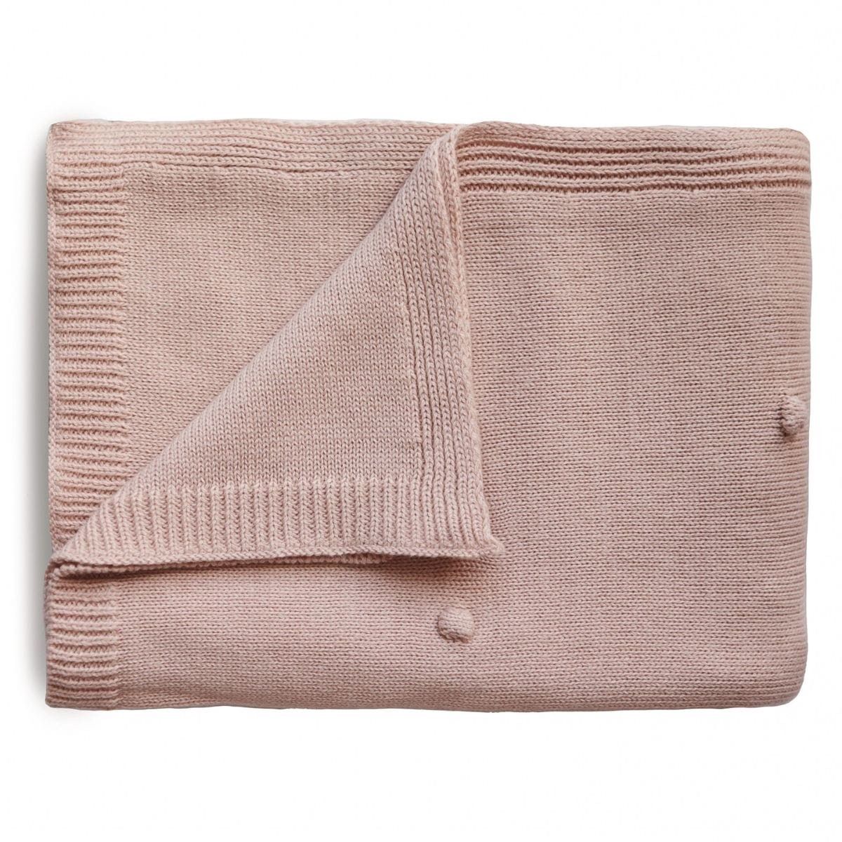 Mushie blanket textured dots - blush