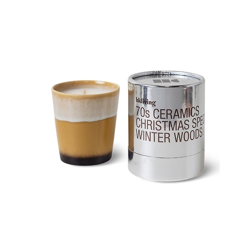 70s ceramics: Christmas special winter woods