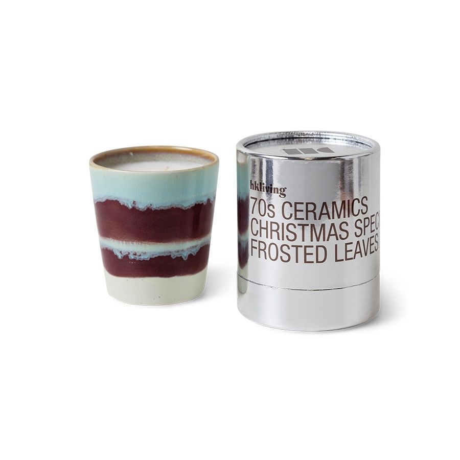 70s ceramics: Christmas special frosted leaves