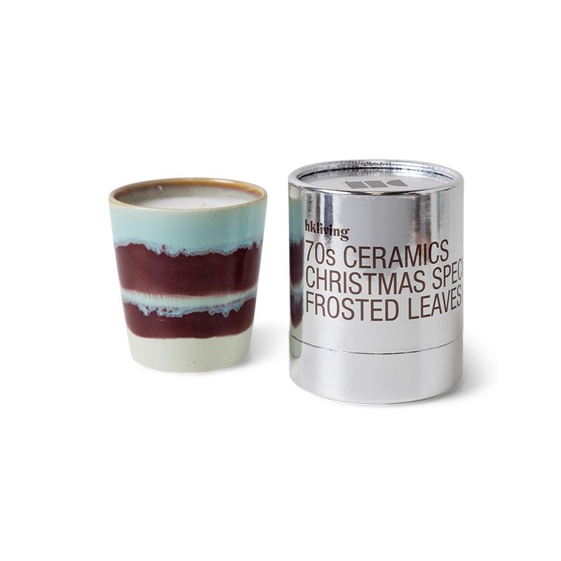 70s ceramics: Christmas special frosted leaves