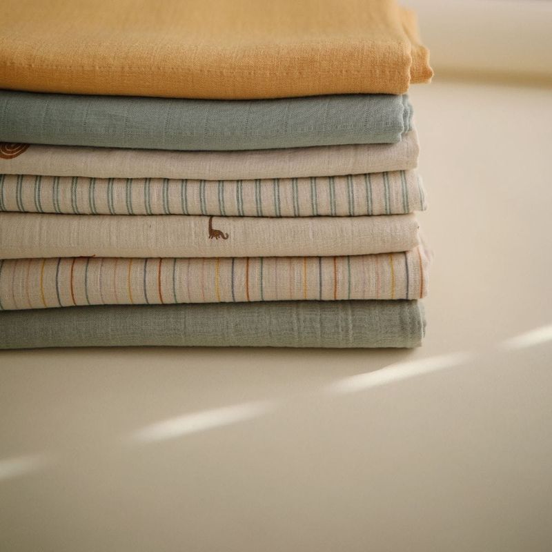 Mushie muslin swaddle - Belgian grey