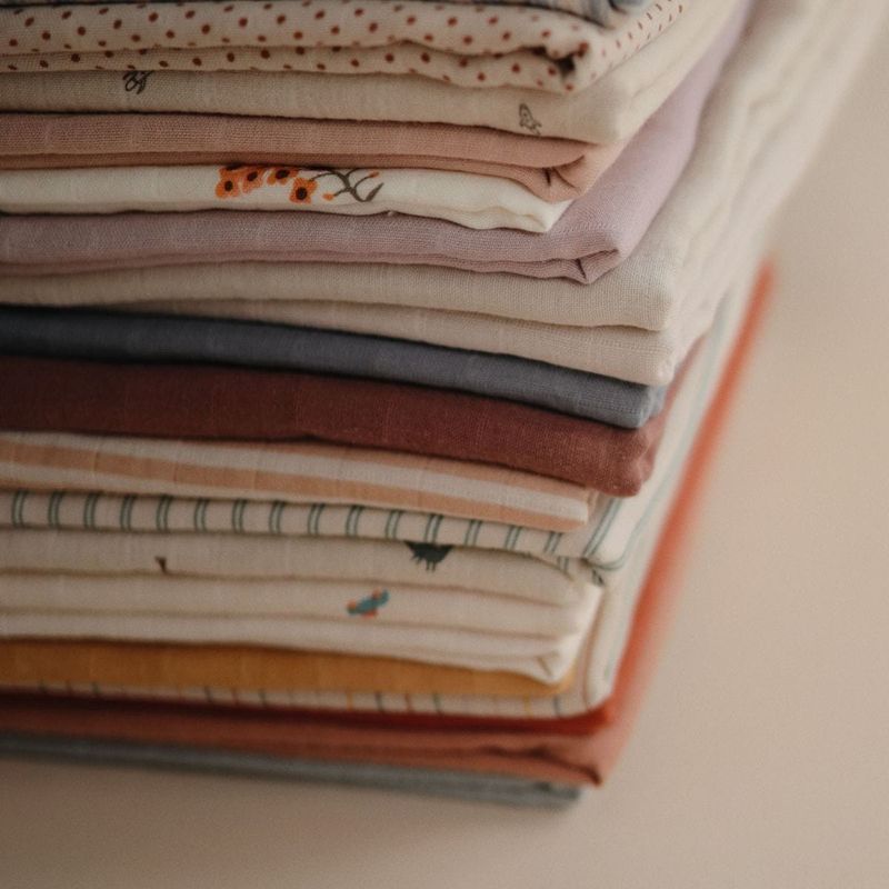 Mushie muslin swaddle - Cognac