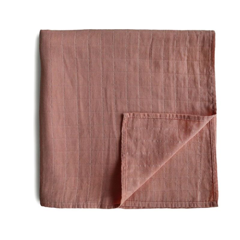 Mushie muslin swaddle - Cedar