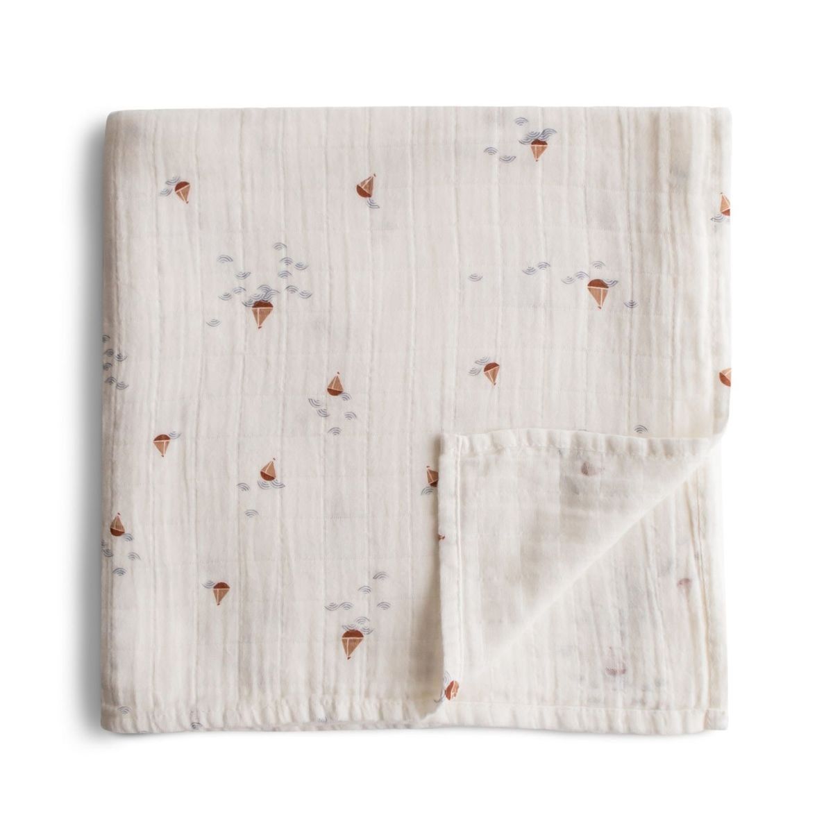 Mushie muslin swaddle - Boats