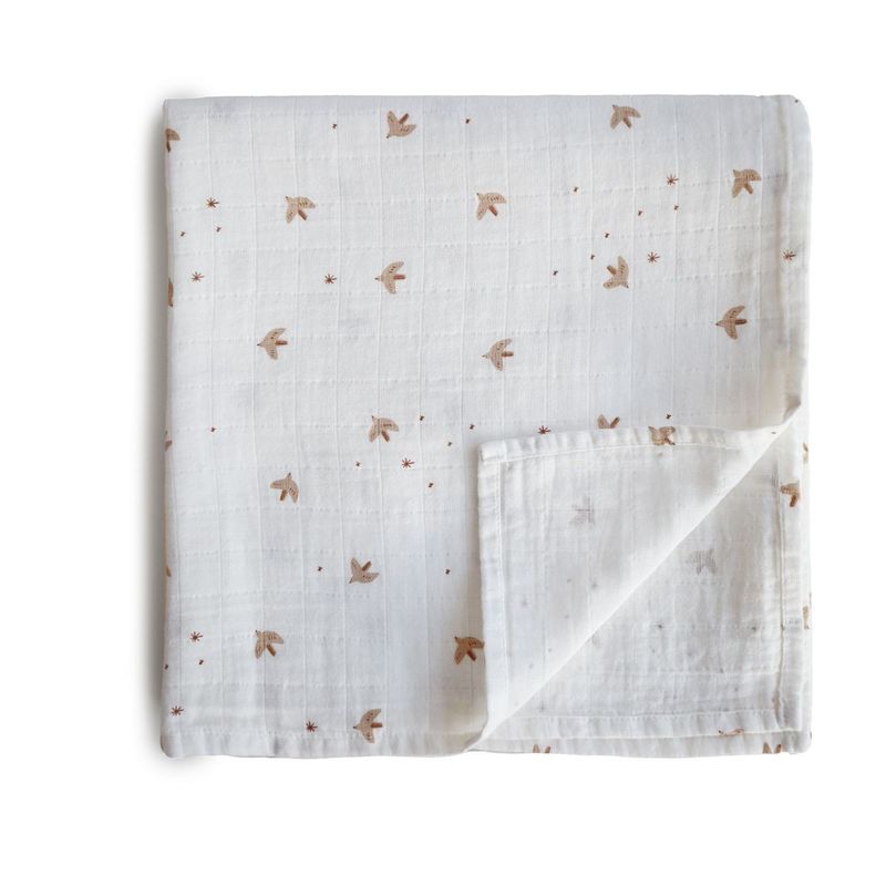 Mushie muslin swaddle - Sparrows
