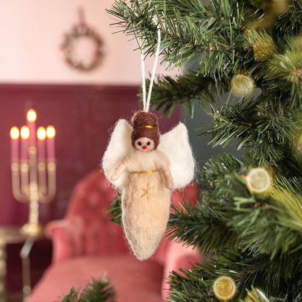 Hanger engeltje beige