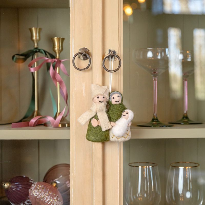 Hanger Jozef &amp; Maria mistletoe groen-creme