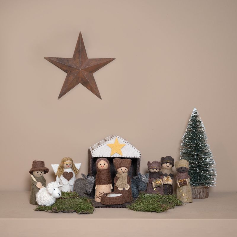 Kerststal bruin