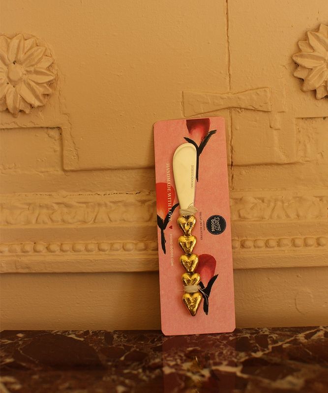 Holly heart butter knife