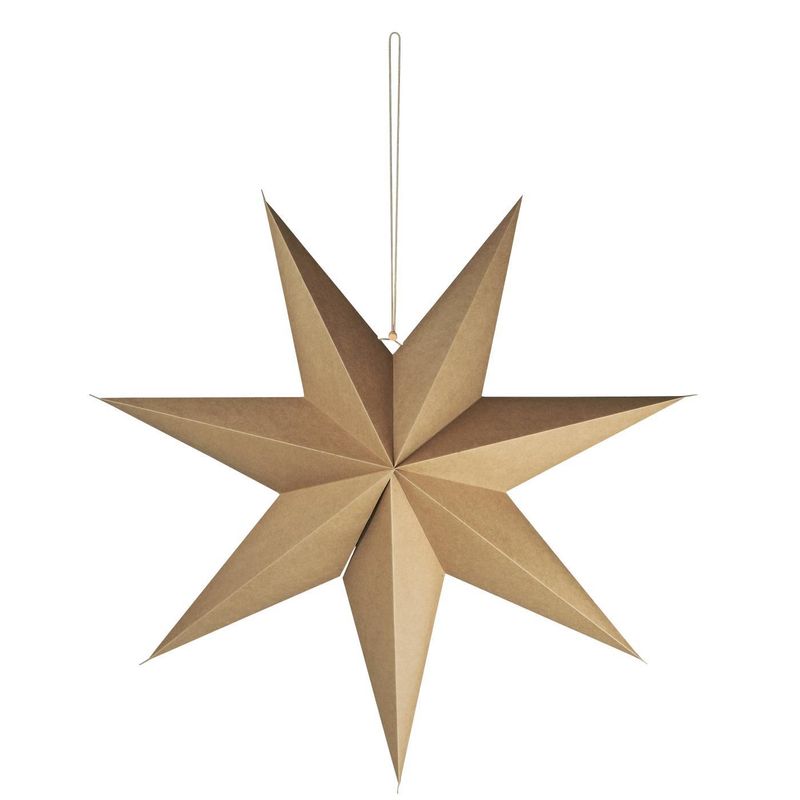 Star for hanging 7-sided natural Stella