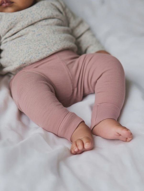 Wollen Baby- kinderbroek - Merinowol - Misty Rose