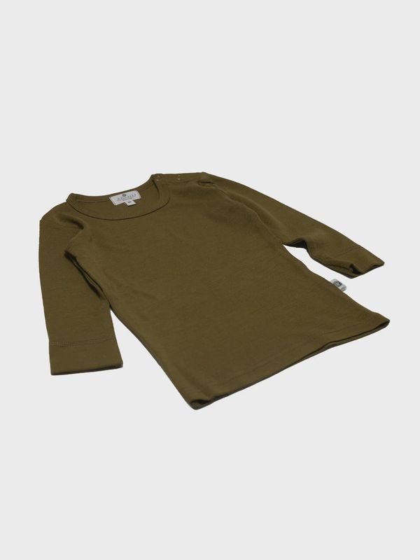Wollen baby- kindertrui - Merinowol - Fir Green