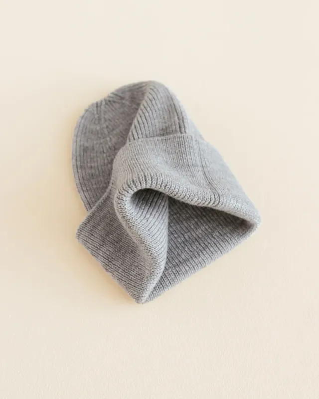 Hvid - Beanie fonzie (0-6m) grey melange