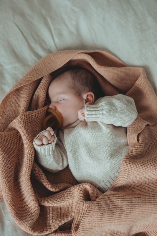 Hvid blanket felix - rose
