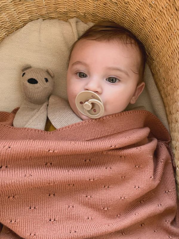 Hvid blanket bibi - brick