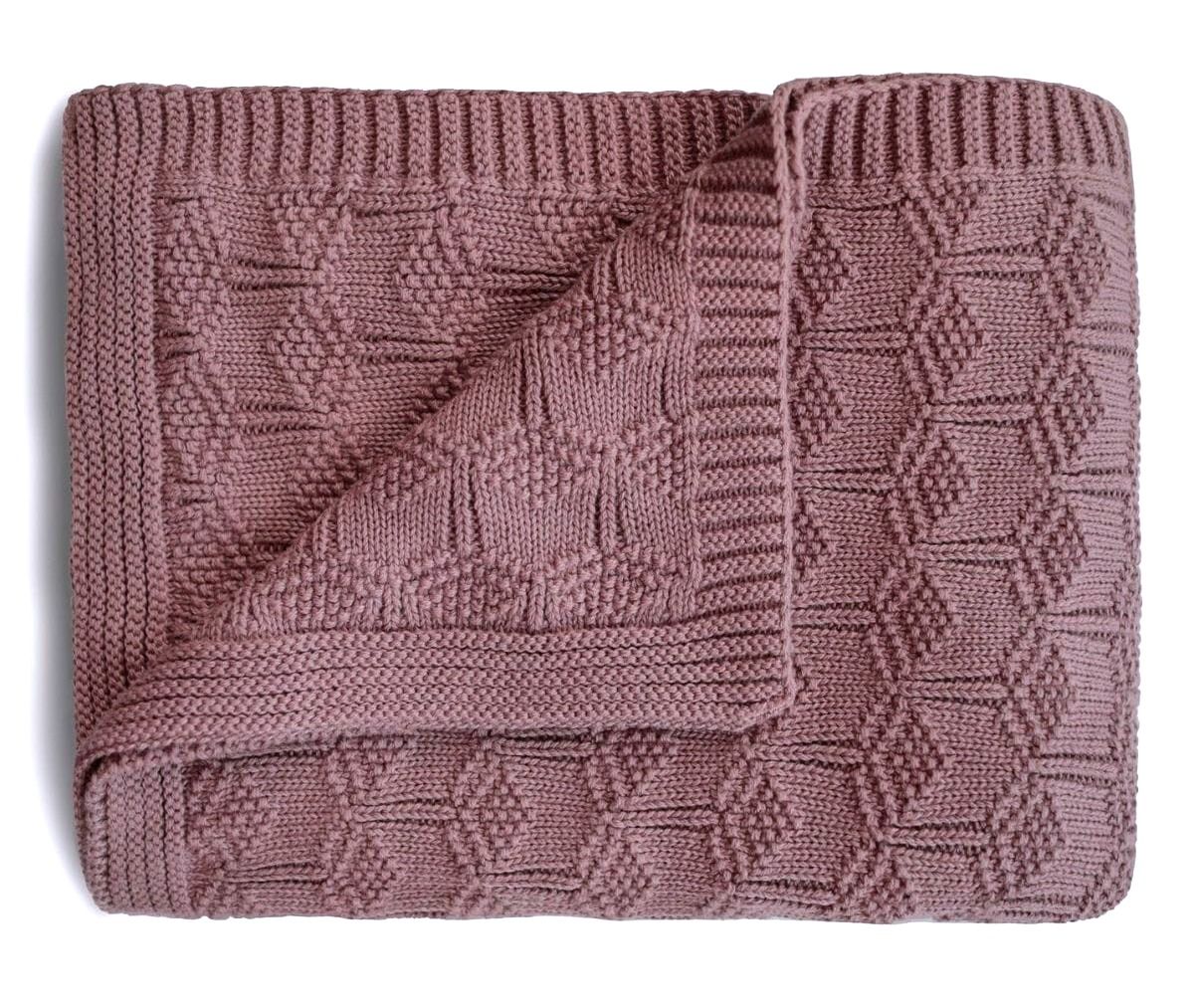 Mushie blanket honeycomb - desert rose
