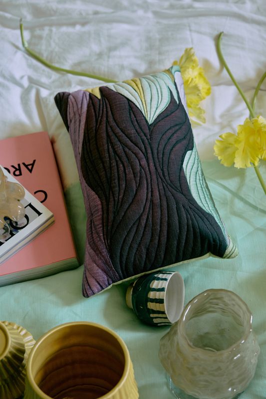 Cushion, watercolours