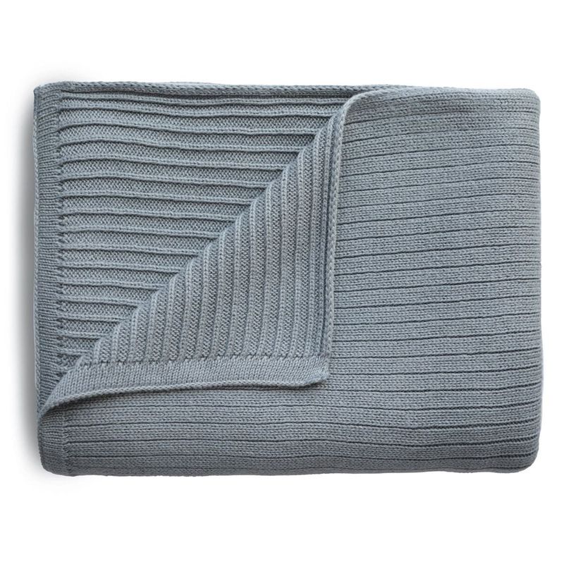Mushie blanket ribbed - smoke