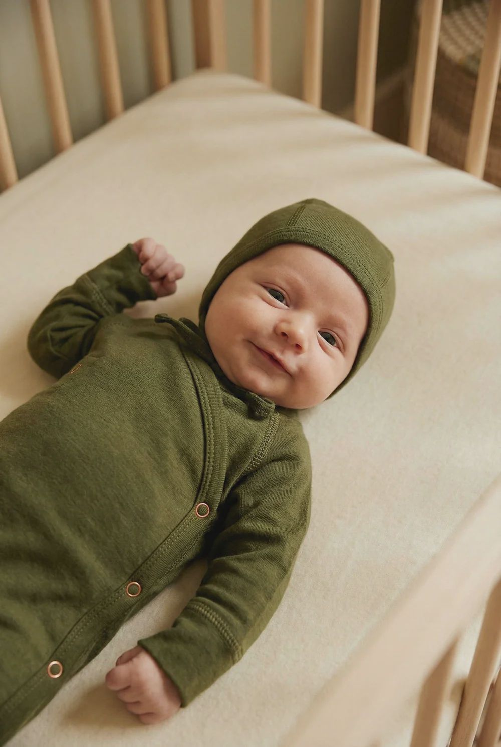 Wollen boxpakje / kruippakje – Merinowol - Fir Green