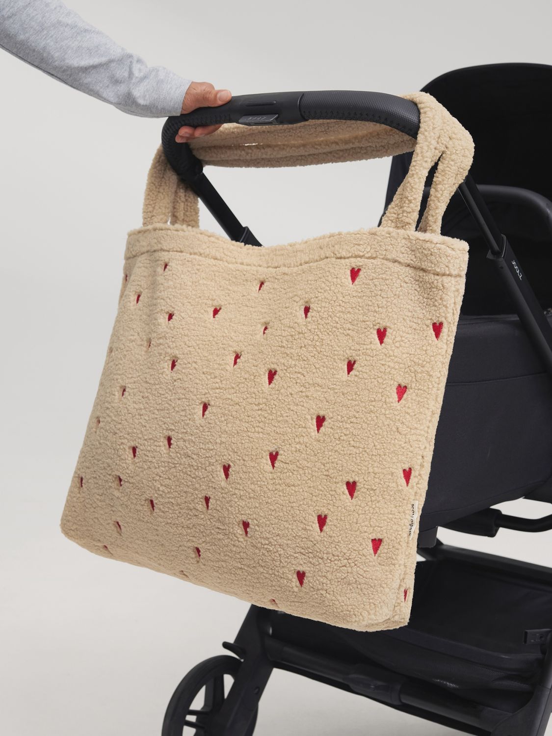 Teddy Mom Bag - Ecru Hearts