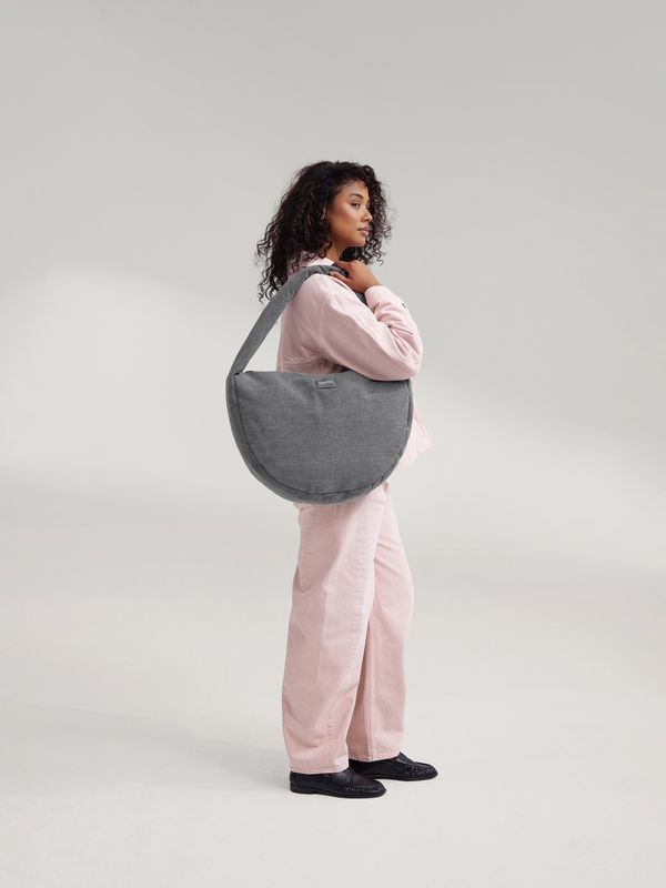 Denim Cross Body Bag - Grey