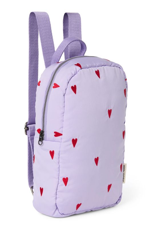 Puffy Mini Backpack - Purple Hearts