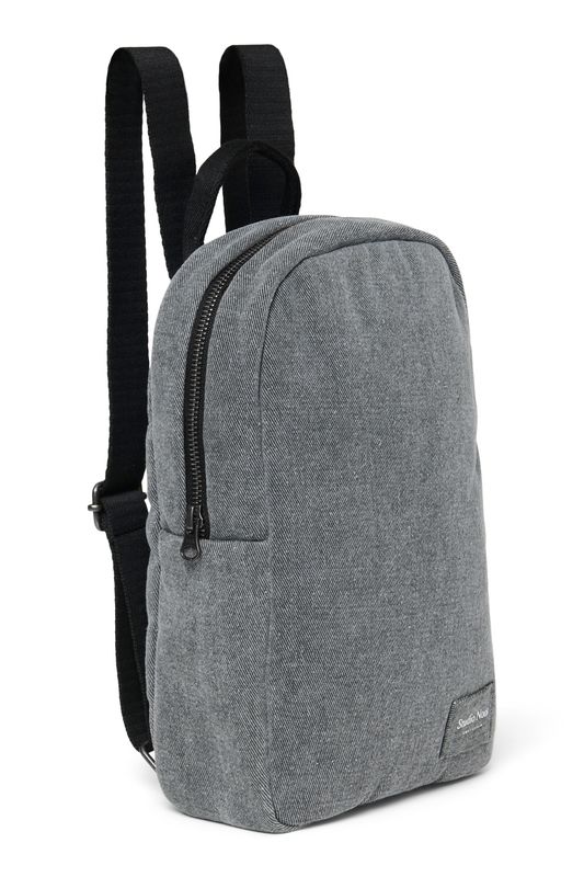 Denim Mini Backpack - Grey