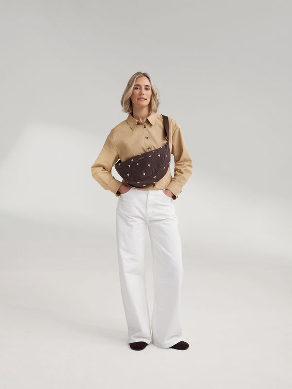 Puffy Adult Fanny Pack - Brown Hearts